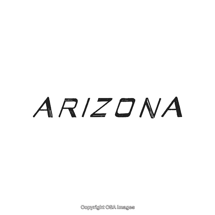 Vintage Arizona Text Design Capturing Western and Rustic Aesthetics