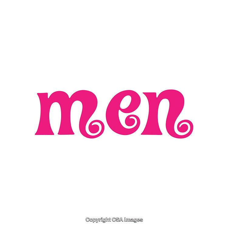Pink Stylized Decorative Typography on White Background