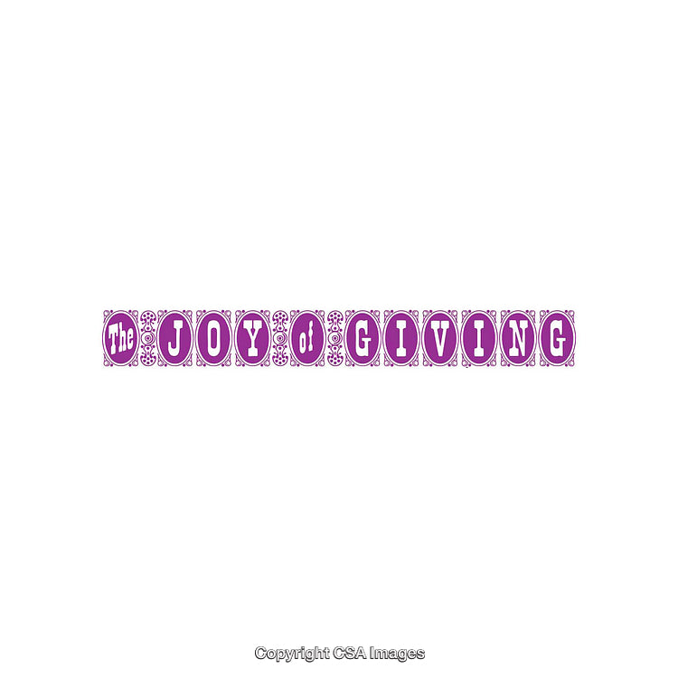 Elegant Typography Highlighting the Joy of Giving in Purple Design