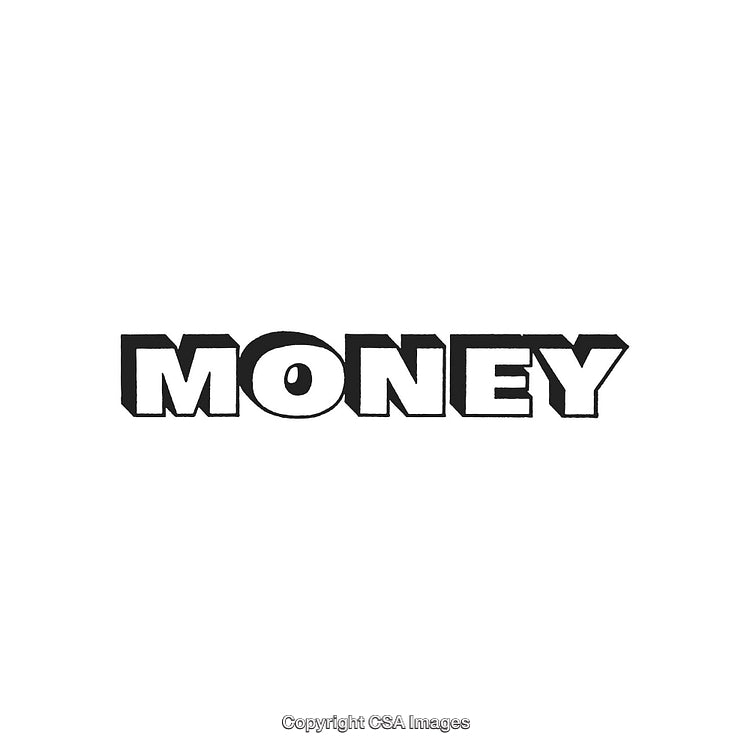 Bold Monochromatic Typography Featuring the Word 'Money' in Graphic Style