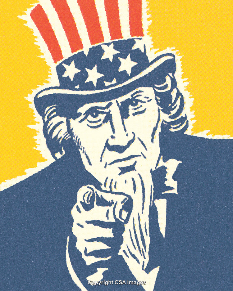 Vintage Uncle Sam Recruitment Image With Bold Colors and Retro Style