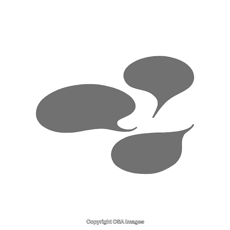 Abstract Gray Ink Blot Shapes on White Background