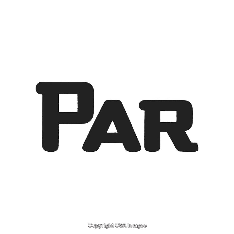 Black Bold Text Design of the Word 'Par' on White Background