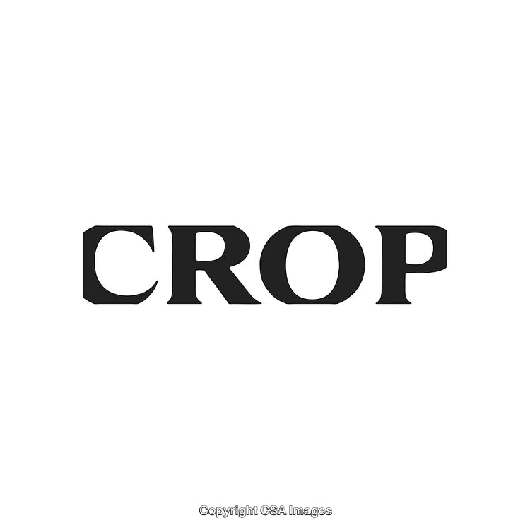Modern Serif Typography Featuring the Word Crop on a Clean White Background