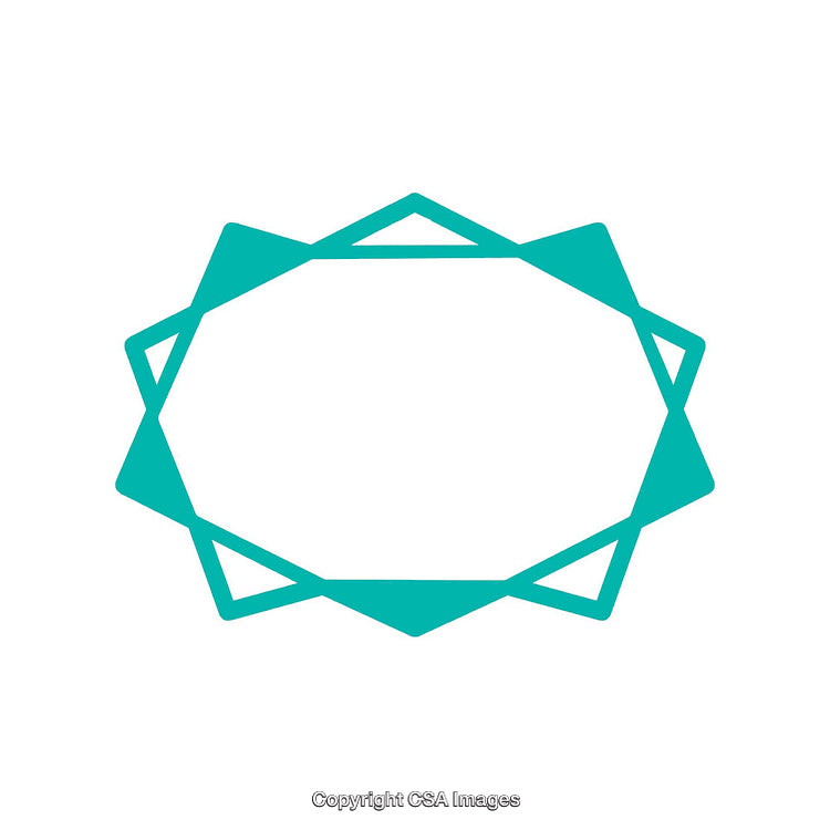 Abstract Geometric Design with Octagonal Shape and Blue Color