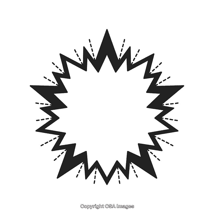 Vector Illustration of Black and White Jagged Retro Border Design