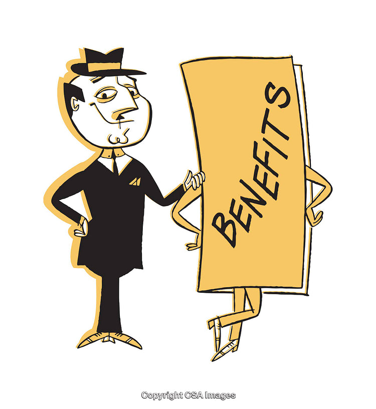 Retro Illustration Highlighting Business and Professional Benefits Concepts