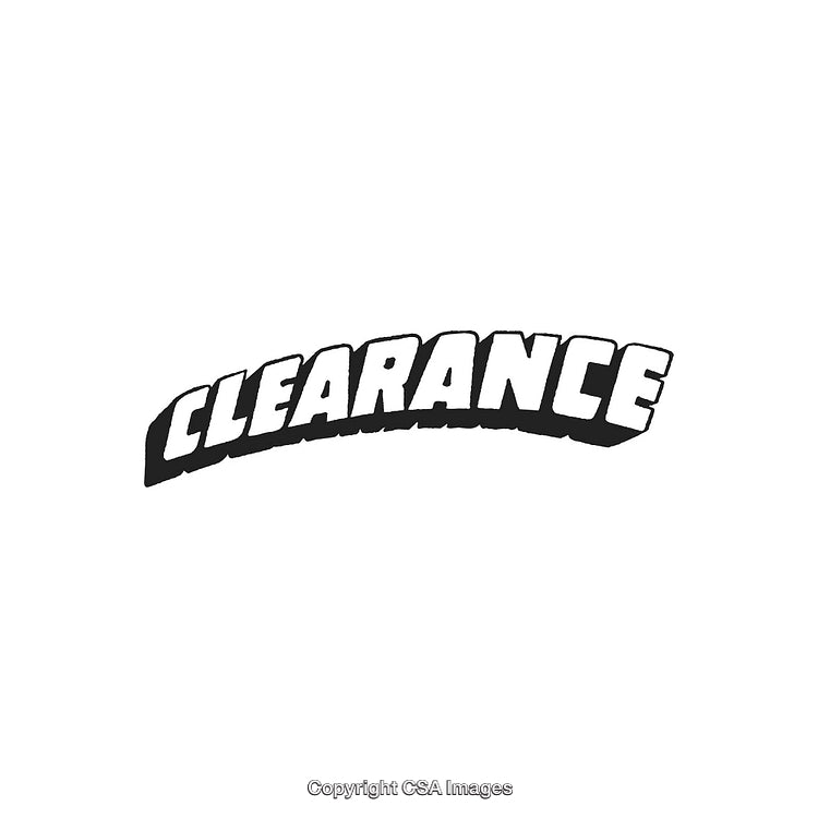 Clearance Sale Sign with Bold Lettering on a White Background