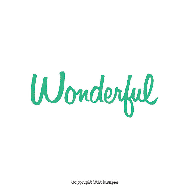 Inspirational Calligraphy Style Word Quote in Green on White Background