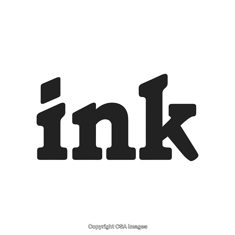 Black Ink Text on White Background Representing Typography and Printing