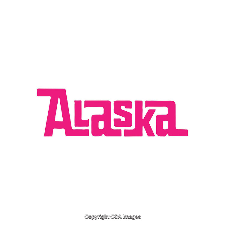 Pink Alaska Typography Design with Bold and Stylish Lettering