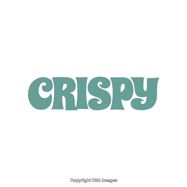 Retro Styled Green Text Design with Crisp Themes on White Background