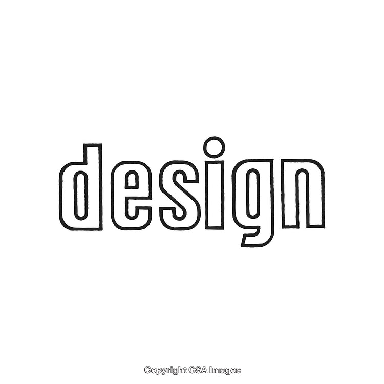 Creative Typography Showing the Word 'Design' in a Minimalist Style
