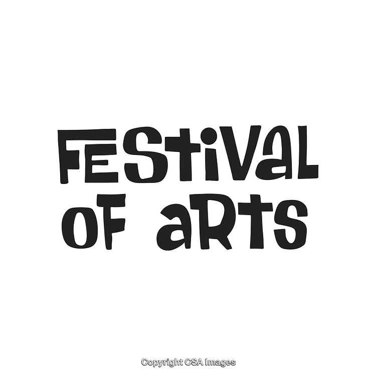 Festival of Arts Text in Playful Handwritten Calligraphy