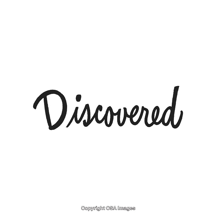 Elegant Hand-Lettered Font Spelling 'Discovered' in Stylish Cursive Script
