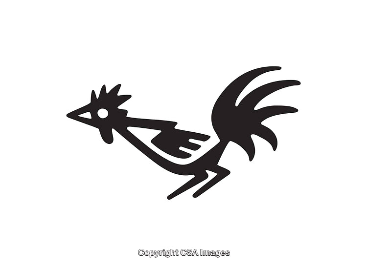 Stylized Black And White Rooster Line Art Design For Artistic Projects