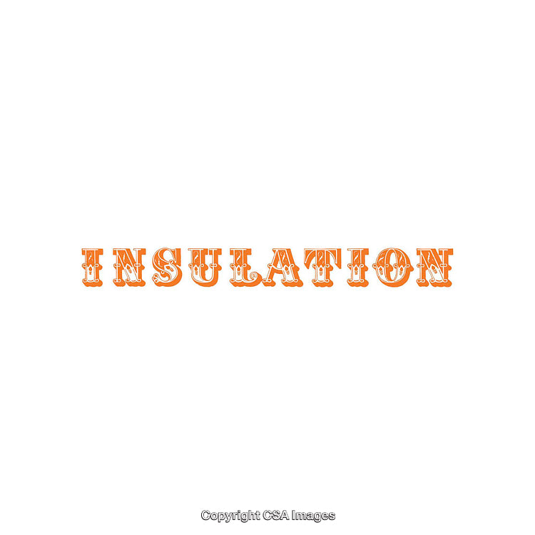 Orange Text-Based Graphic Displaying the Word Insulation in Bold Letters