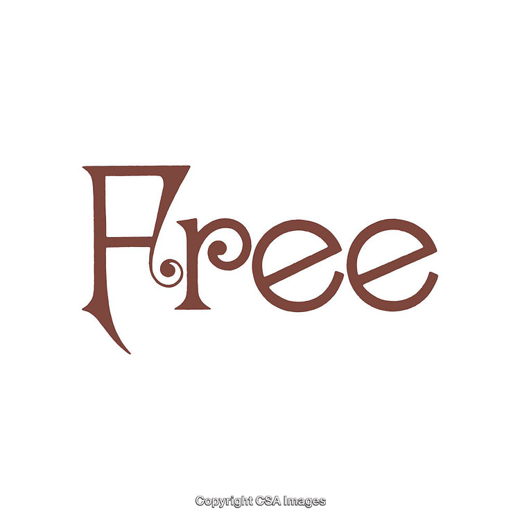 Elegant Single-Word Calligraphy Depicting 'Free' in Artistic Font