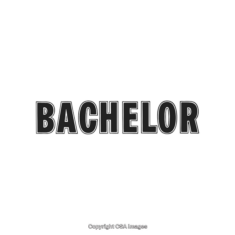 Simple Bold Text Display Highlighting the Word 'Bachelor' on White Background