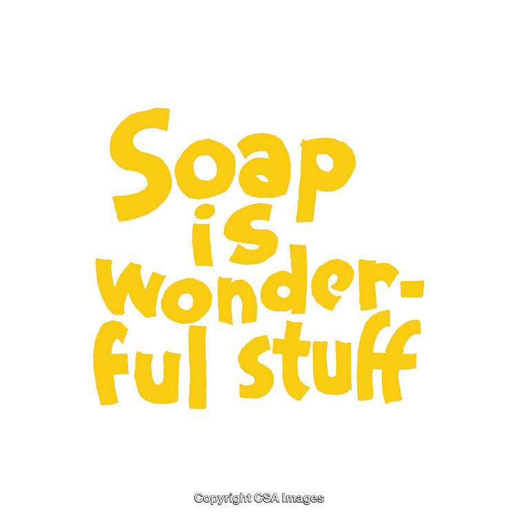 Yellow Handwritten Text Art on Simplistic White Background