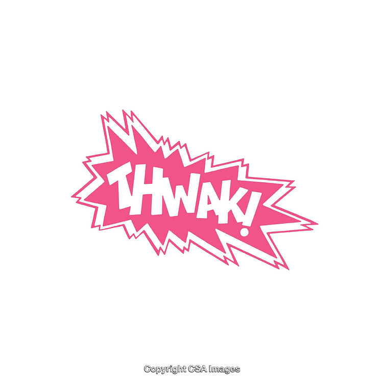 Comic Style Pink Sound Effect Text Illustration in Dynamic Caption Shape