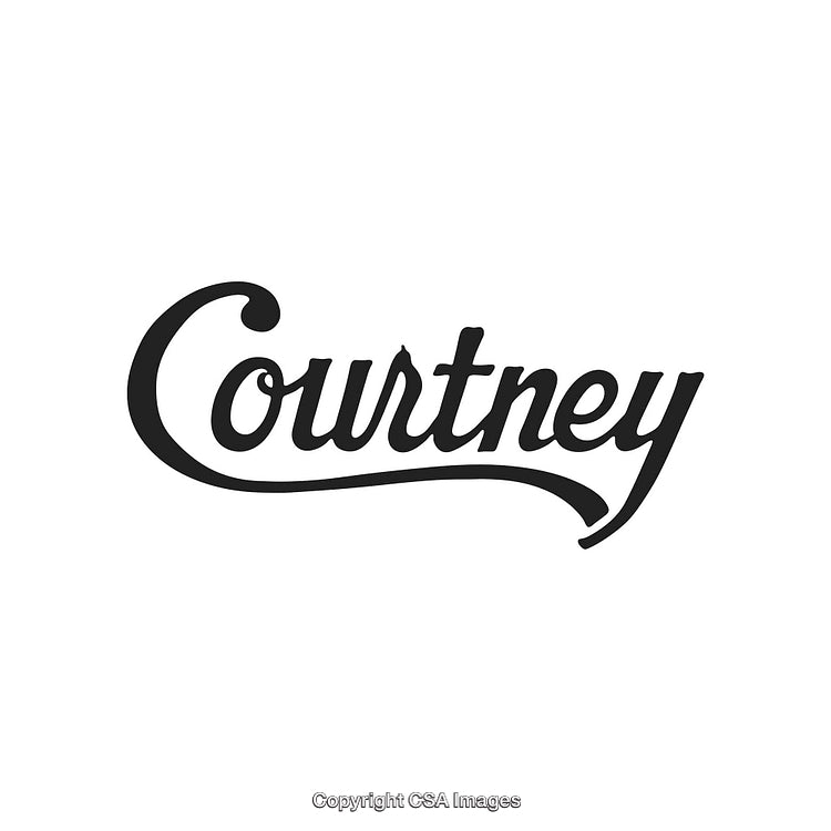 Stylish Typography Design Featuring the Name Courtney in Elegant Script Font