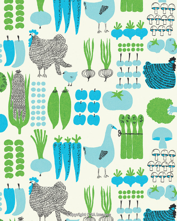 Pattern of Vegetables and Chickens