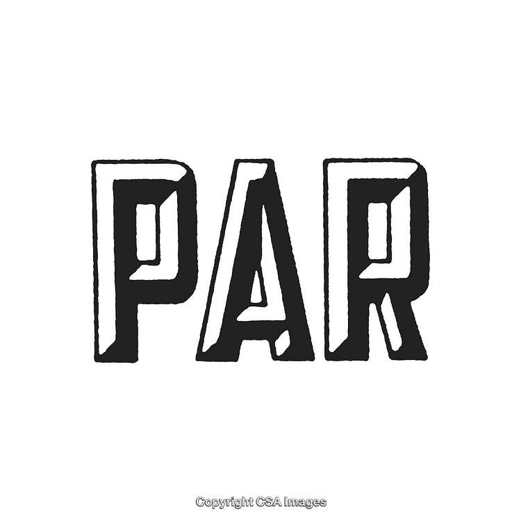 Monochromatic Typography Design Featuring the Word 'PAR' in Bold Lettering