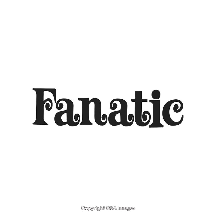 Elegant Black Font Text 'Fanatic' on a Minimalist White Background