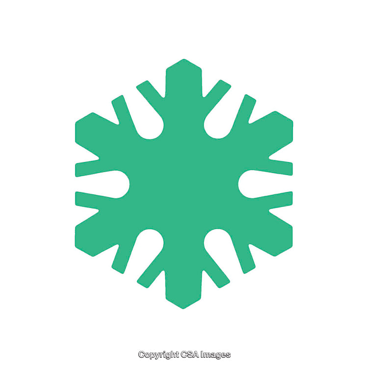 Green Snowflake Shaped Icon Featuring Symmetrical Design