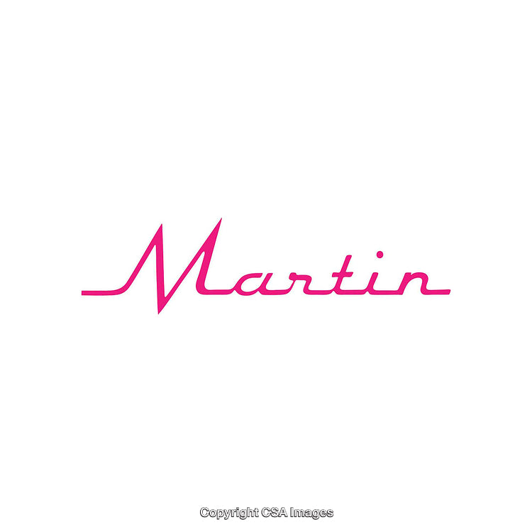 Elegant Typography Featuring the Word Martin in Bold Pink Cursive