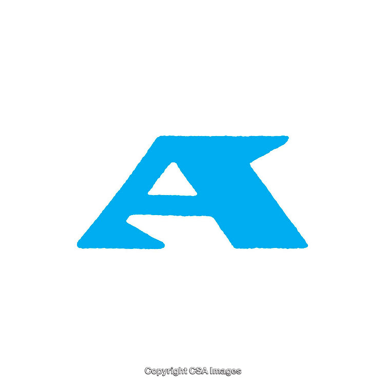 Abstract Blue Letter A Design with White Background