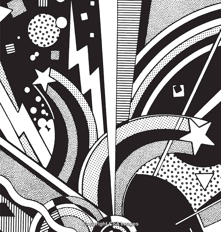 Dynamic Black and White Abstract Background With Geometric Shapes