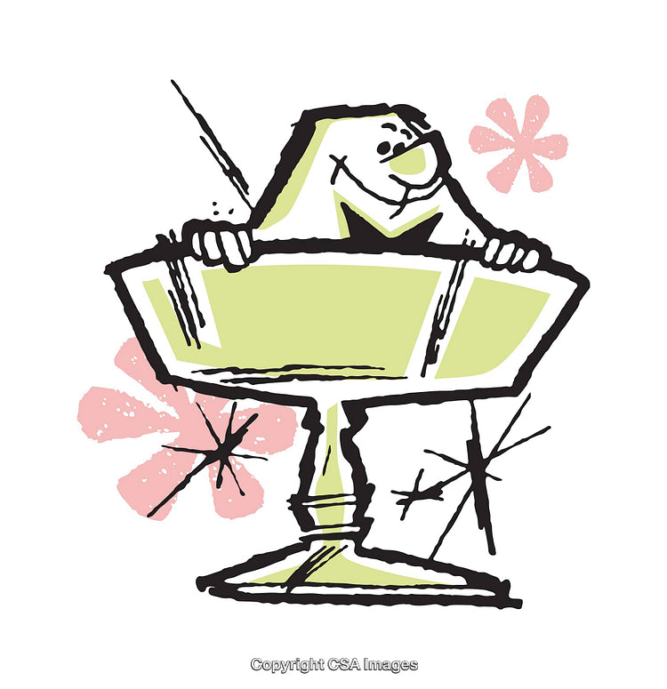 Playful Illustration of a Cheerful Character in a Retro Style