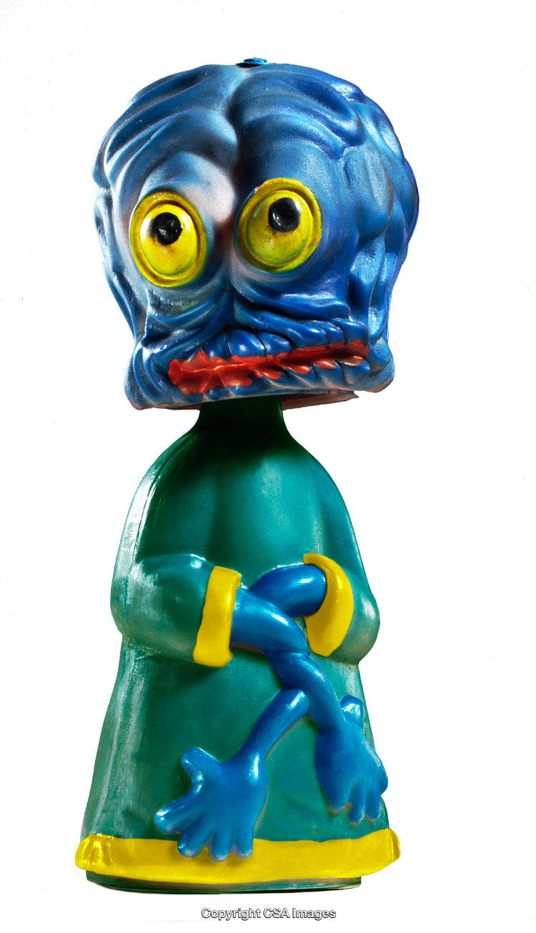 Colorful Plastic Toy Figure with Unique Alien Character Design Features