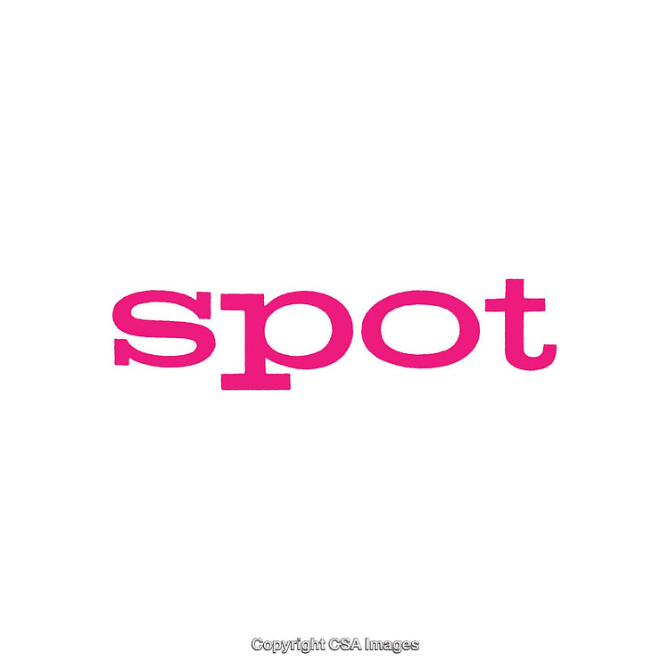 Bright Pink Text on White Background Featuring the Word Spot in Bold Style