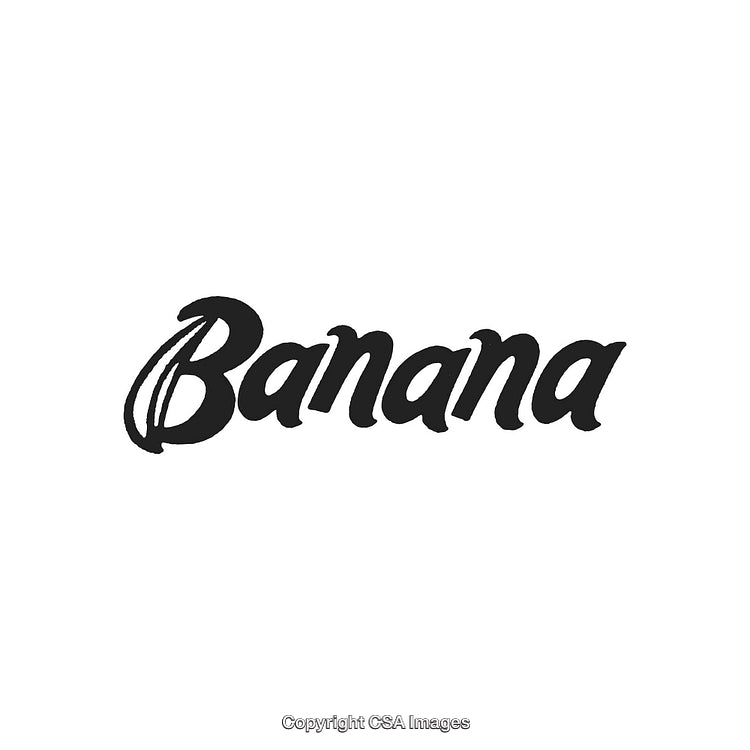 Black Banana Logo Design With Bold Typography on White Background