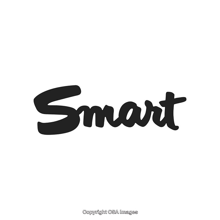 Bold Handwritten Word 'Smart' in Black on a White Background