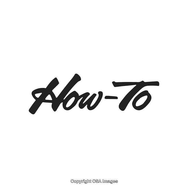 Handwritten How-To Text in Stylish Black Calligraphy on White Background