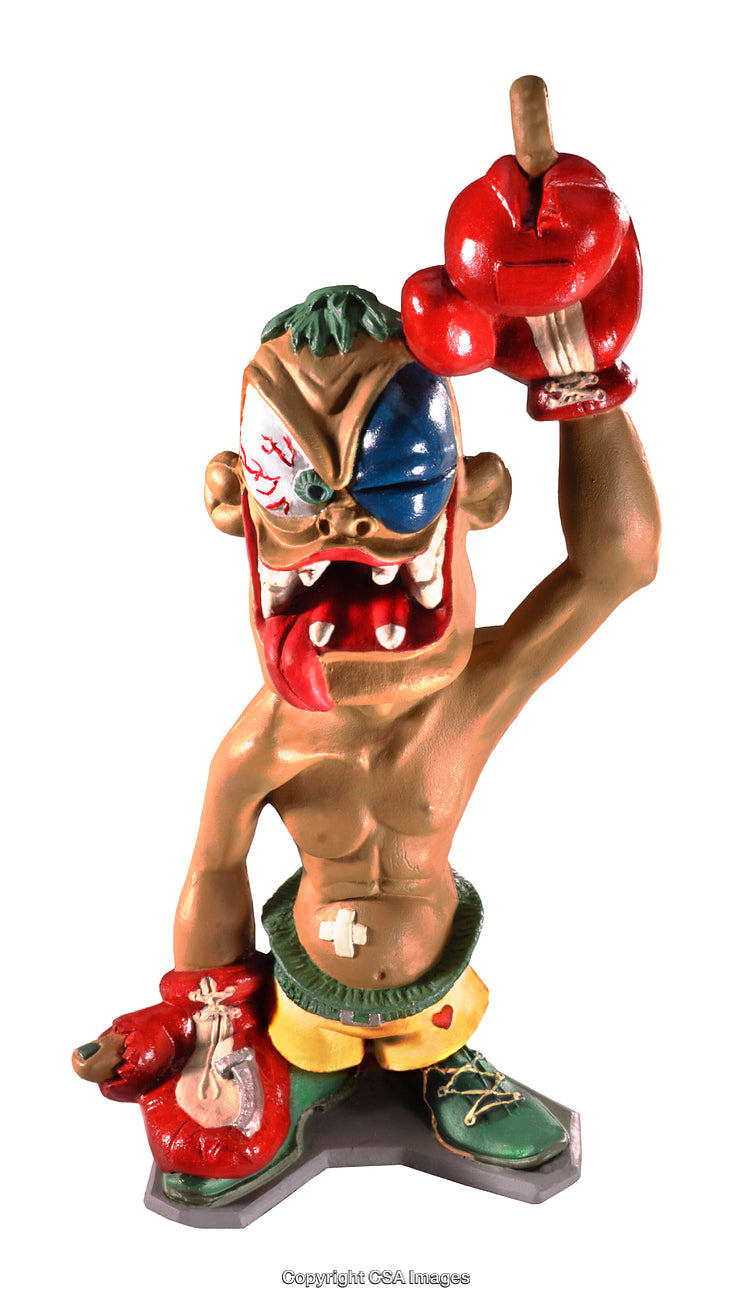 Colorful Cartoon Boxing Figurine Depicting Unique and Expressive Design