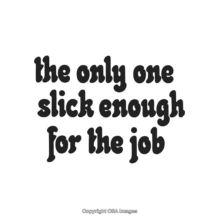 Playful Bold Retro Font with Motivational Quote Slogan in Black on White
