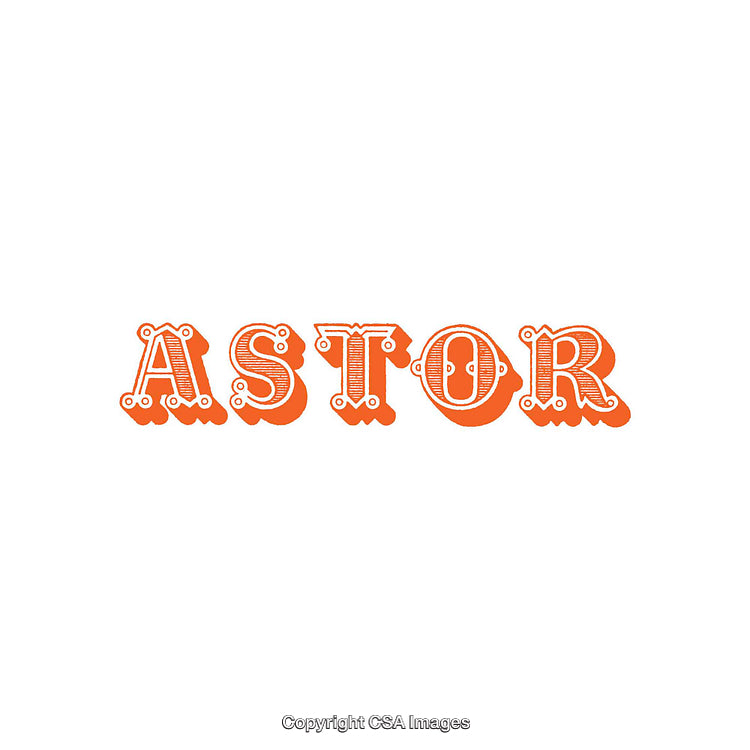Bold Orange Typographic Design with Intricate Decorative Details