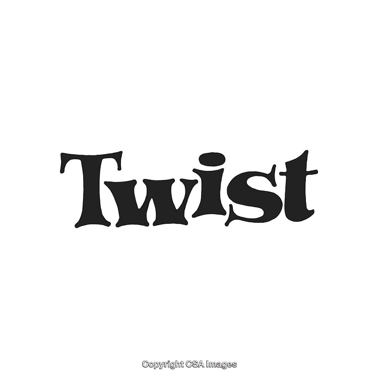 Creative Bold Typography Artwork with the Word Twist Highlighted
