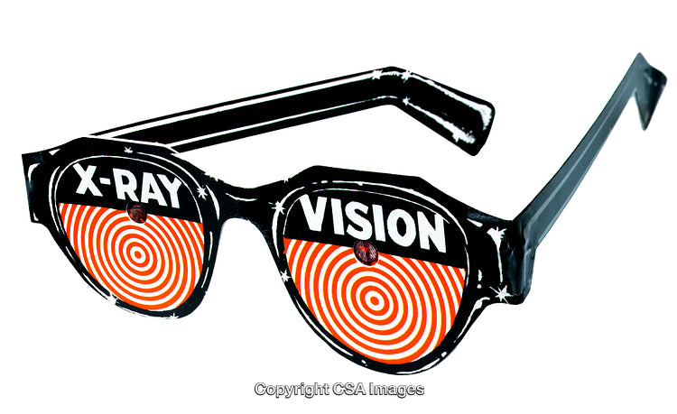 Retro X-Ray Vision Novelty Toy Glasses for Fun and Entertainment