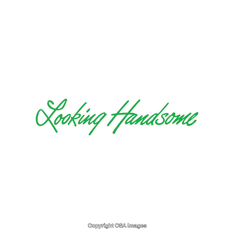 Elegant Green Cursive Text on White Minimalist Background