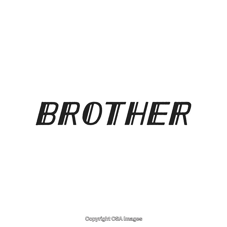 Stylized Typography Featuring the Word 'Brother' in Bold Black Letters