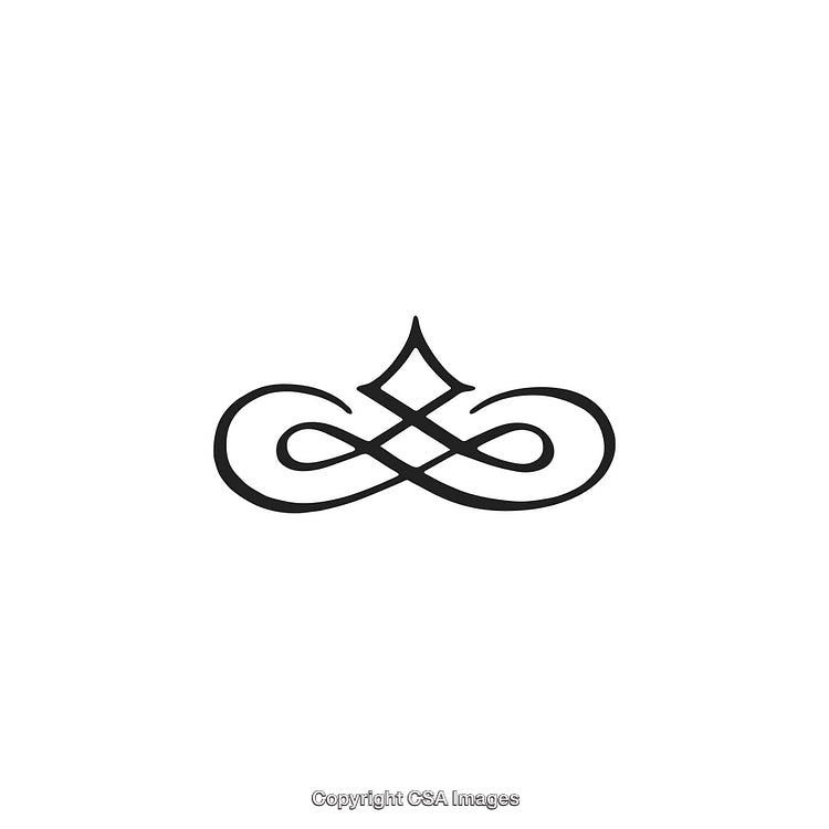 Detailed Black and White Decorative Ornament with Elegant Design