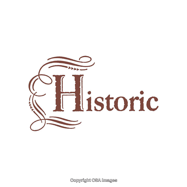 Vintage Decorated Historic Text With Flourish Style Design Elements