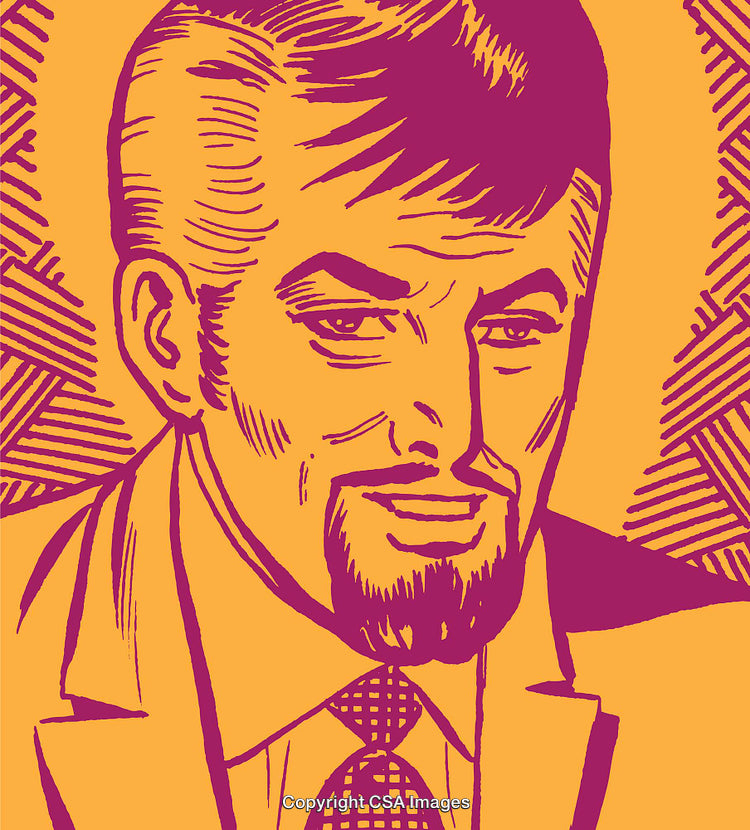 Retro Illustration of a Confident Man in Bright Pop Art Colors