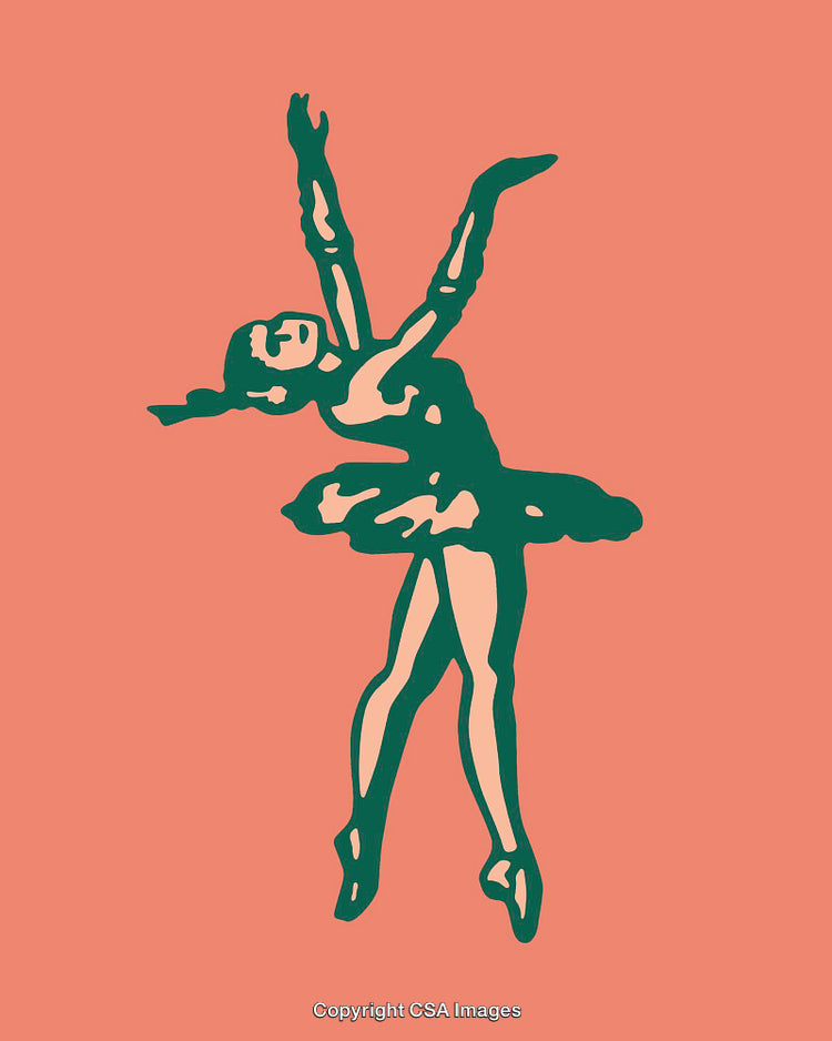Elegant Ballet Performer in Graceful Posing Artistic Illustration